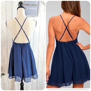 Lulu's Letter of Love Navy mini dress